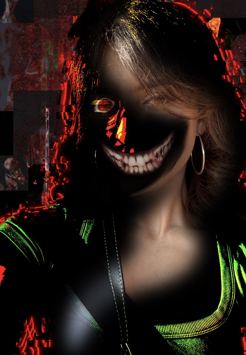 Anxiety is something that can take over someones whole life. So what happens when it takes over not only how someone perceives themselves but how they act. I suffer with General Anxiety Disorder which greatly affected me in high school and middle school. Many people make assumptions about anxiety disorders, such as getting anxious about every little thing when that is not the case. This is confirmation bias. This disorder can make you feel that you are controlled by your environment, by those around you, however this does not determine how anxiety disorders affect other people. Losing control and losing your sense of self. This is a self-portrait of how it feels to be overcome by a detrimental amount of anxiety.